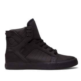 Supra Mens SKYTOP High Top Shoes Black/Black | US-86352